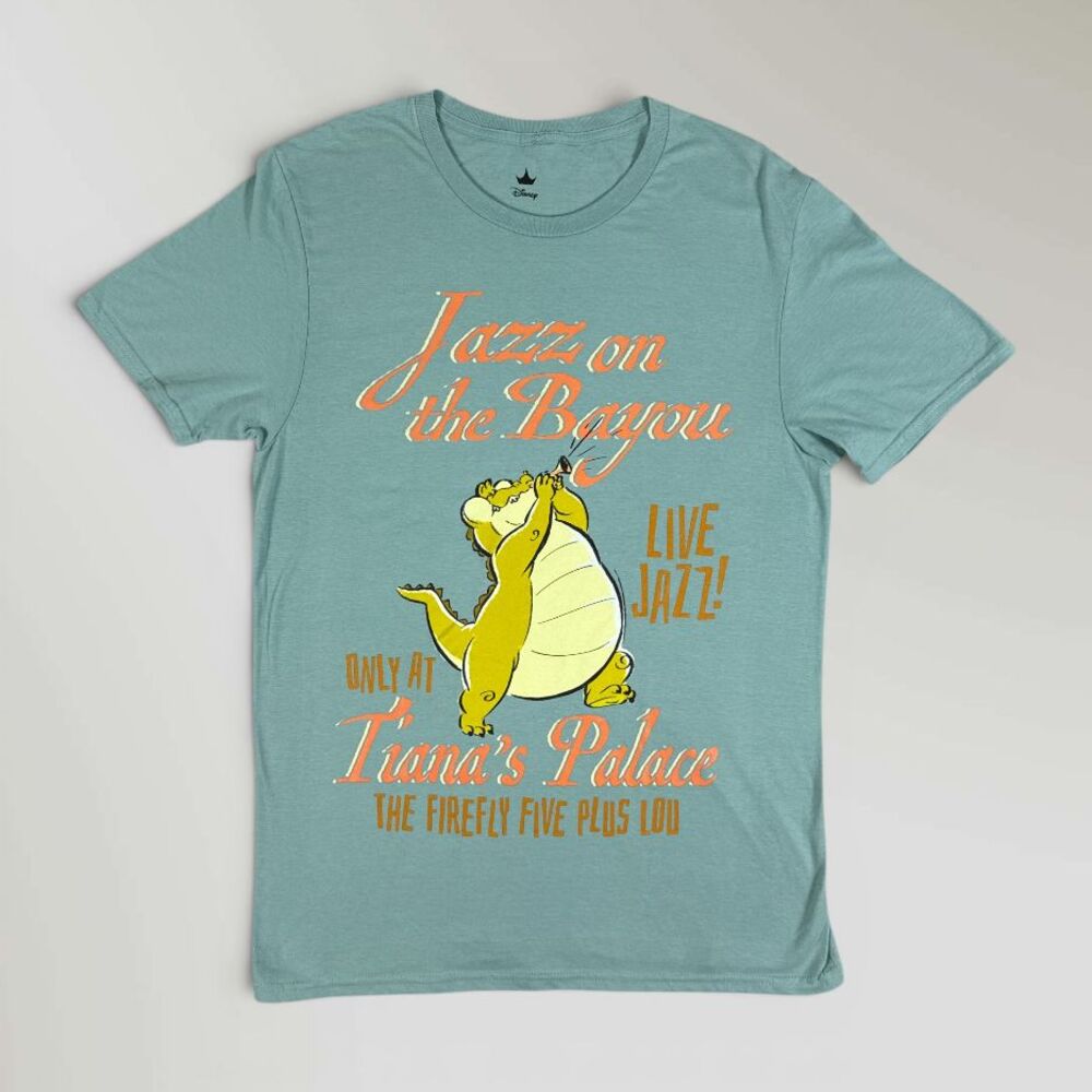 Disneyland Tiana’s Palace Jazz On The Bayou Tshirt Teal Live Music Size Med
